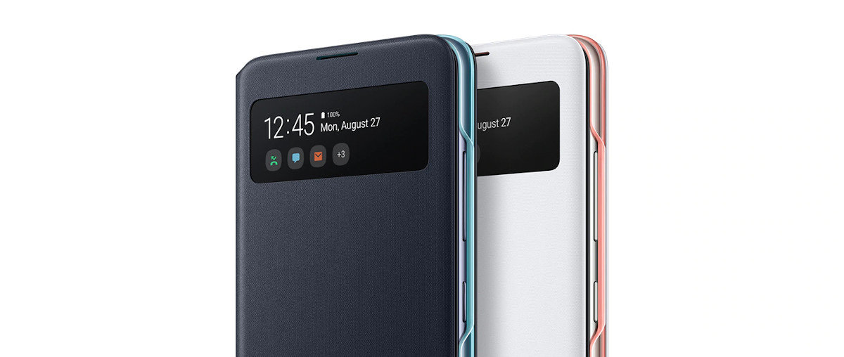 Etui Samsung S View Wallet Cover do Galaxy A51 White EF-EA515PWEGEU widok od przodu na dostępne wersje kolorystyczne