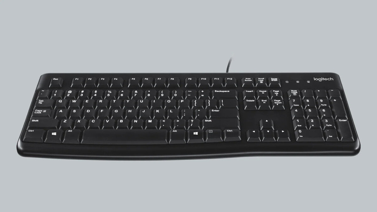 Klawiatura Logitech K120 Corded Keyboard od frontu
