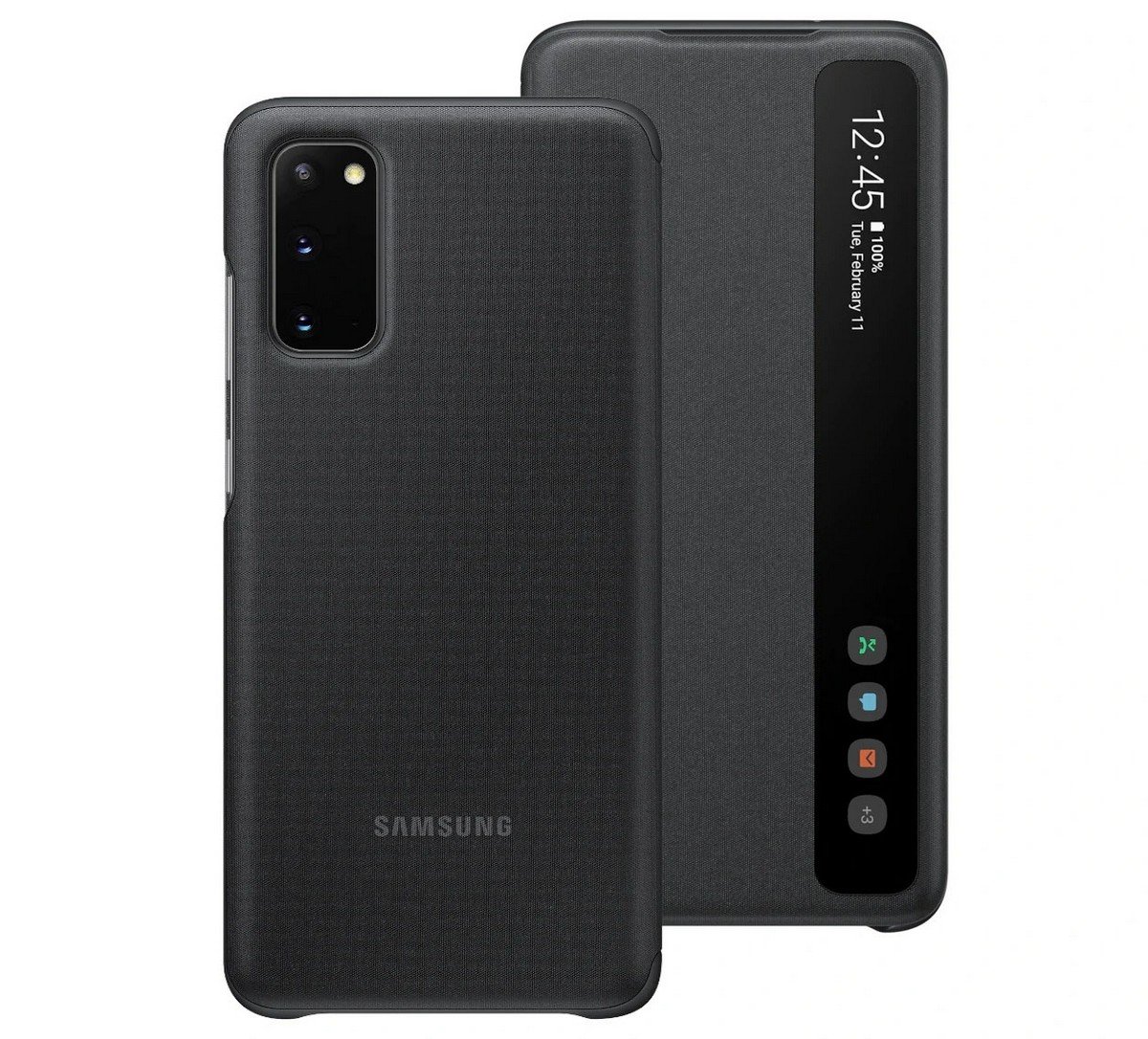 Etui Samsung Clear View Cover Black do Galaxy S20 EF-ZG980CBEGEU. Lżejszy i wygodniejszy.