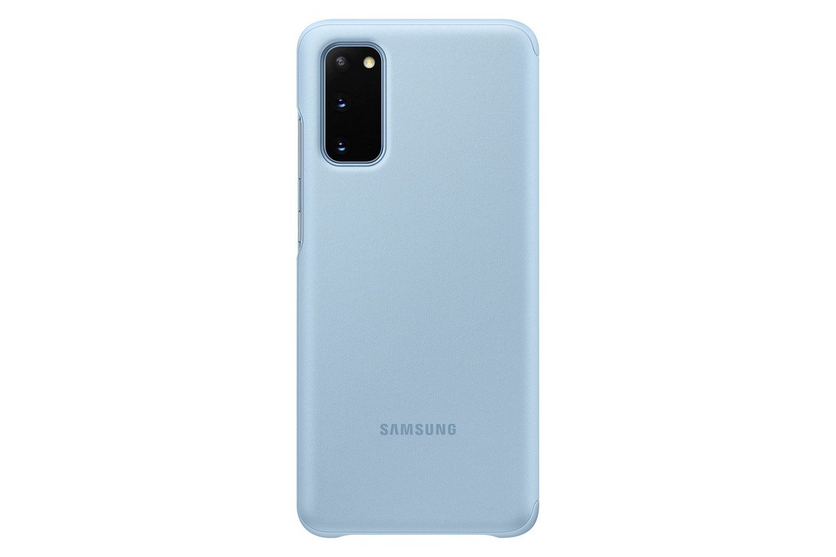 Etui Samsung Clear View Cover Sky Blue do Galaxy S20 EF-ZG980CLEGEU. Smukły, ale wytrzymały.