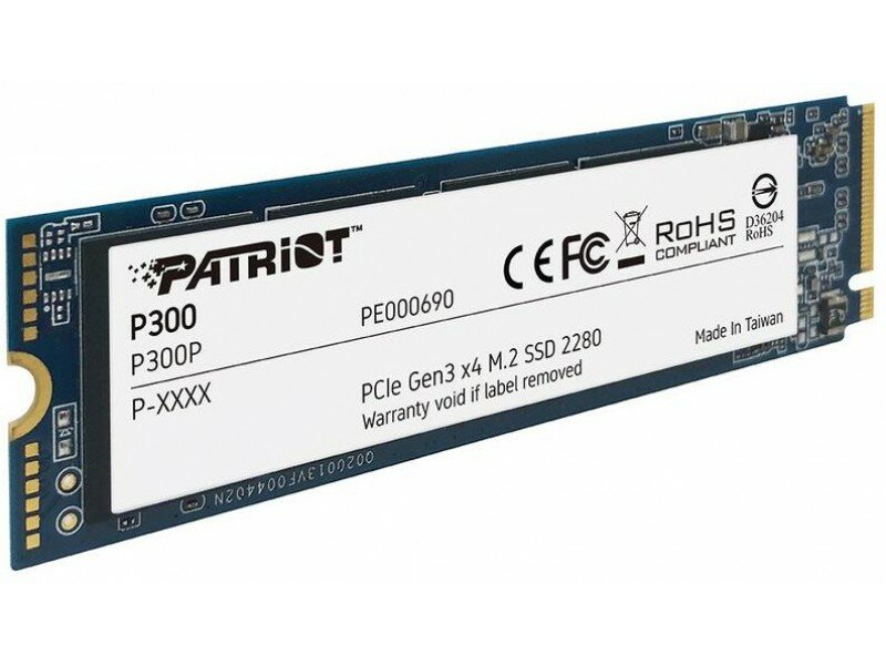 Dysk Patriot P300 512GB M.2 P300P512GM28 widok pod skosem z boku