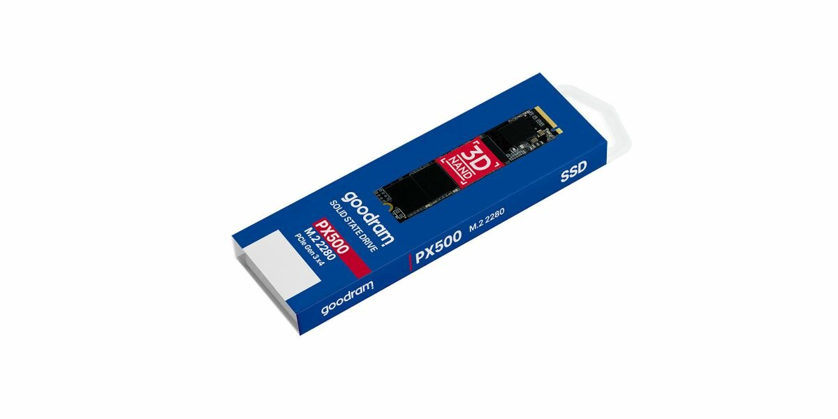 Dysk SSD Goodram PX500 256GB PCIe M.2 2280 opakowanie widok pod skosem