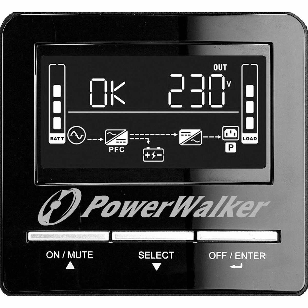 Zasilacz awaryjny UPS Power Walker VI 3000 CW FR 2100W wyświetlacz