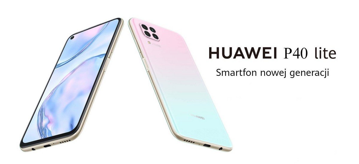 Smartfon Huawei P40 lite pastelowy.
