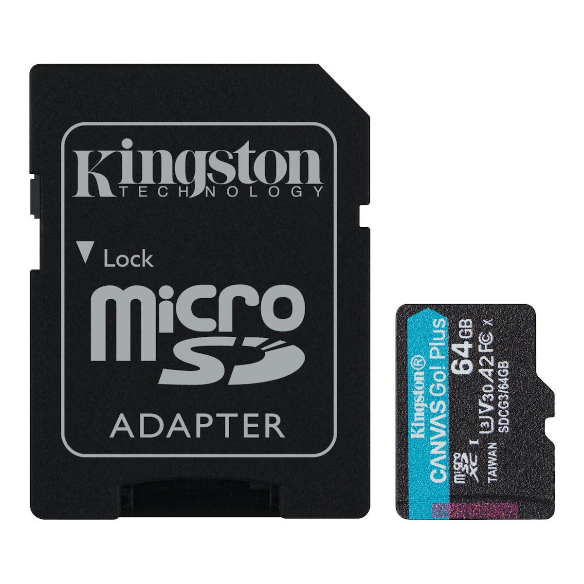 Karta pamięci Kingston SDCG3/128GB frontem 