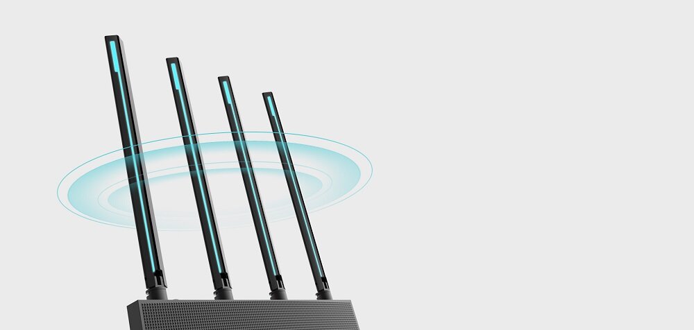 Router TP-Link Archer C80 widok na anteny routera