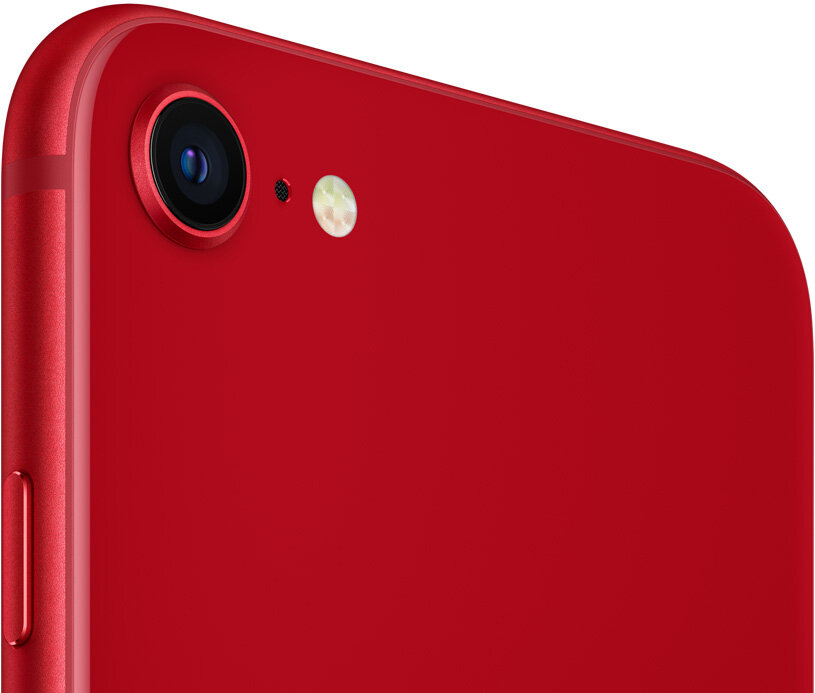 Smartfon Apple iPhone SE 64 GB (PRODUCT)RED zbliżenie na aparat