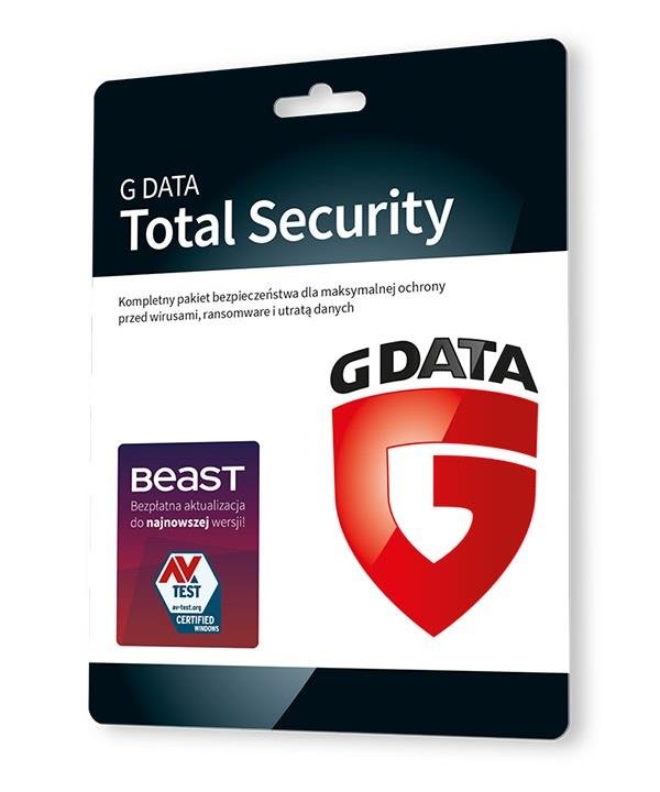 Klucz aktywacyjny G DATA TOTAL SECURITY 3PC 1 ROK front