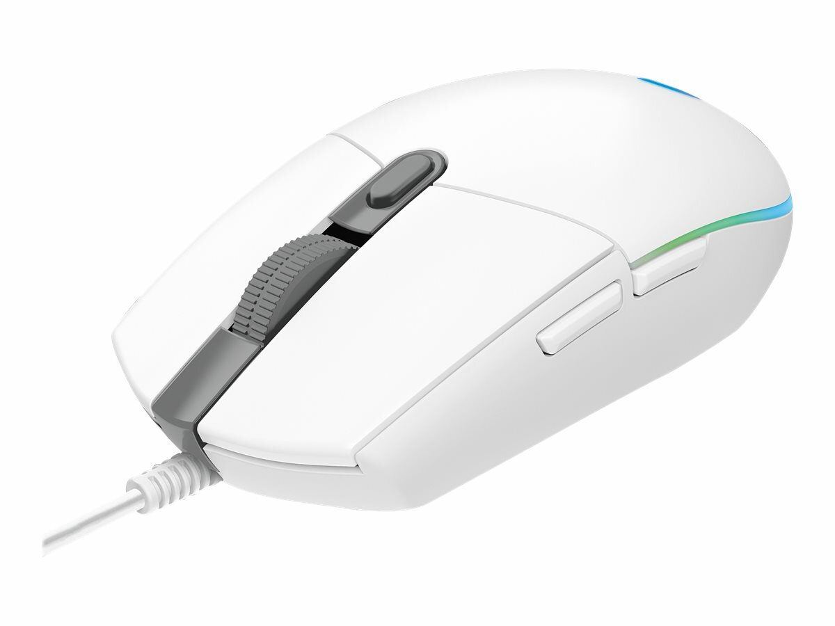 Mysz Logitech G102 Lightsync biała 910-005824  klawisze od przodu