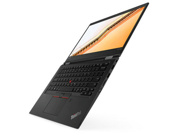 Laptop LENOVO ThinkPad X13 Yoga widok na rozłożonego laptopa