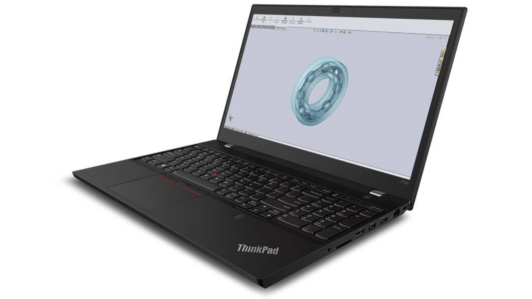 Laptop Lenovo ThinkPad P15v widok z prawej strony
