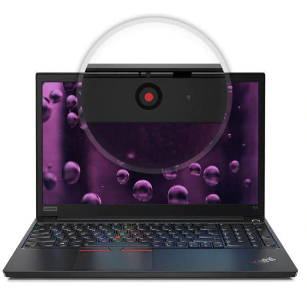 Laptop Lenovo ThinkPad E15 widok na kamerę