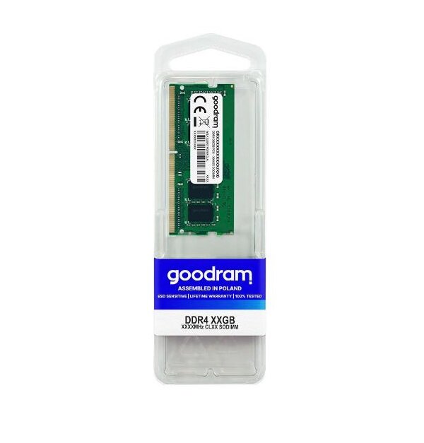 Pamięć GoodRam DDR4 SODIMM 8GB 3200Mhz CL22 GR3200S464L22S/8G   opakowanie od przodu w pionie