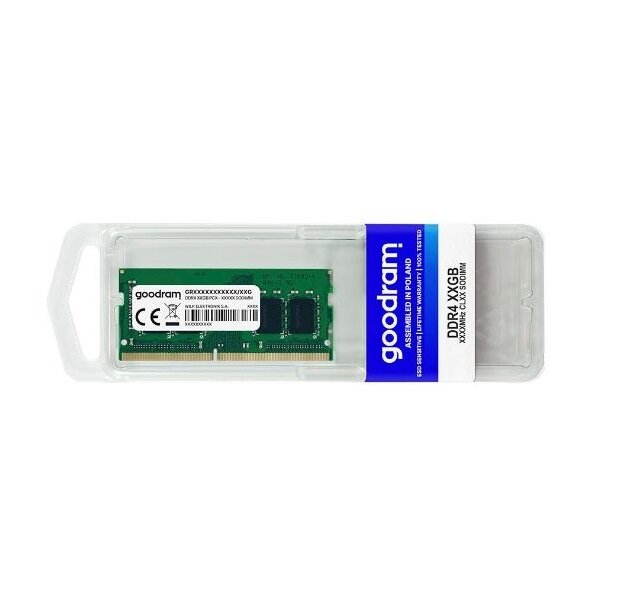 Pamięć GoodRam DDR4 SODIMM 16GB 3200Mhz CL22 GR3200S464L22/16G opakowanie od przodu w poziomie