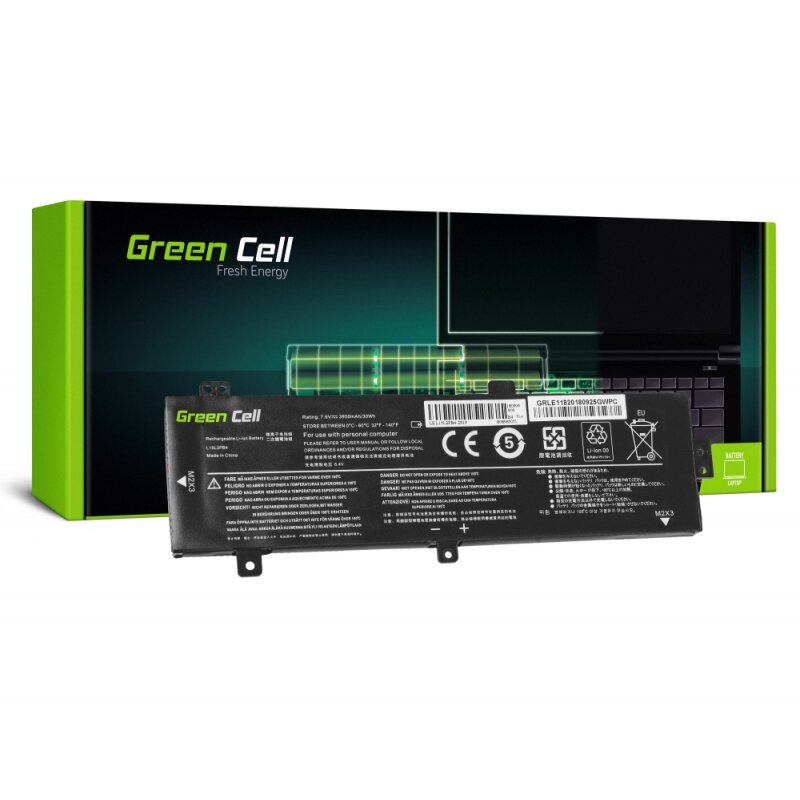 Bateria Green Cell L15C2PB3 L15L2PB4 czarna po skosie w prawo na tle opakowania