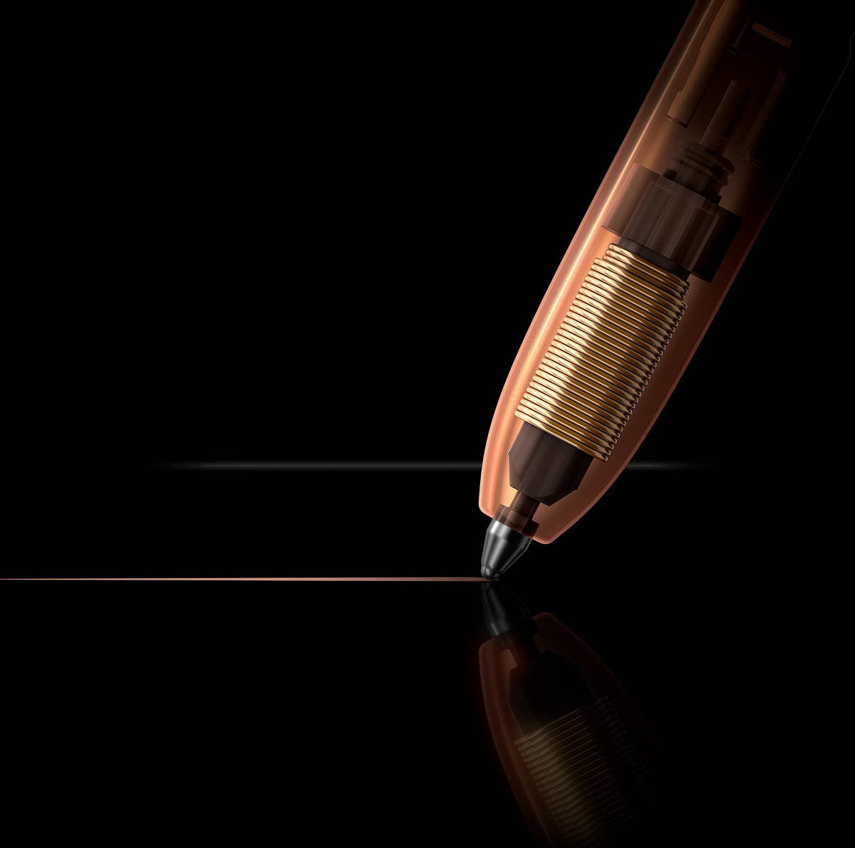 Rysik Samsung S Pen do Galaxy Note 20/Ultra EJ-PN980BAEGEU Miedziany zbliżenie na rysik piszący po ekranie