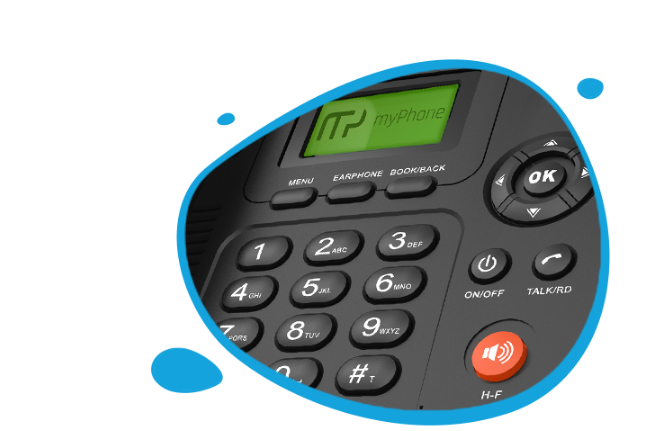 Telefon stacjonarny na kartę SIM myPhone D21 duże przyciski