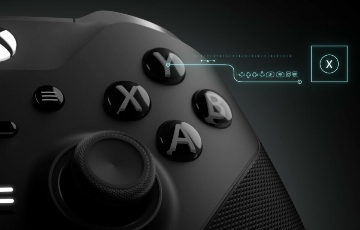 Kontroler Microsoft Xbox Series Elite Series 2 bezprzewodowy grafika przedstawiająca opcję mapowania przycisków