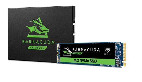 Dysk SSD Seagate BarraCuda Q1 PASTSS024020 widok na dwa dyski z serii BarraCuda