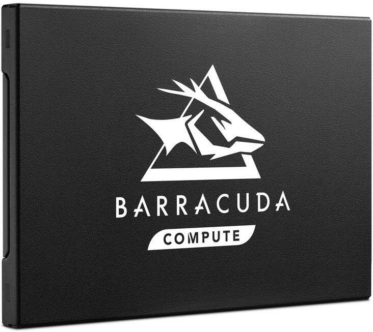 Dysk SSD Seagate BarraCuda Q1 PASTSS024020 widok na dysk od lewego boku