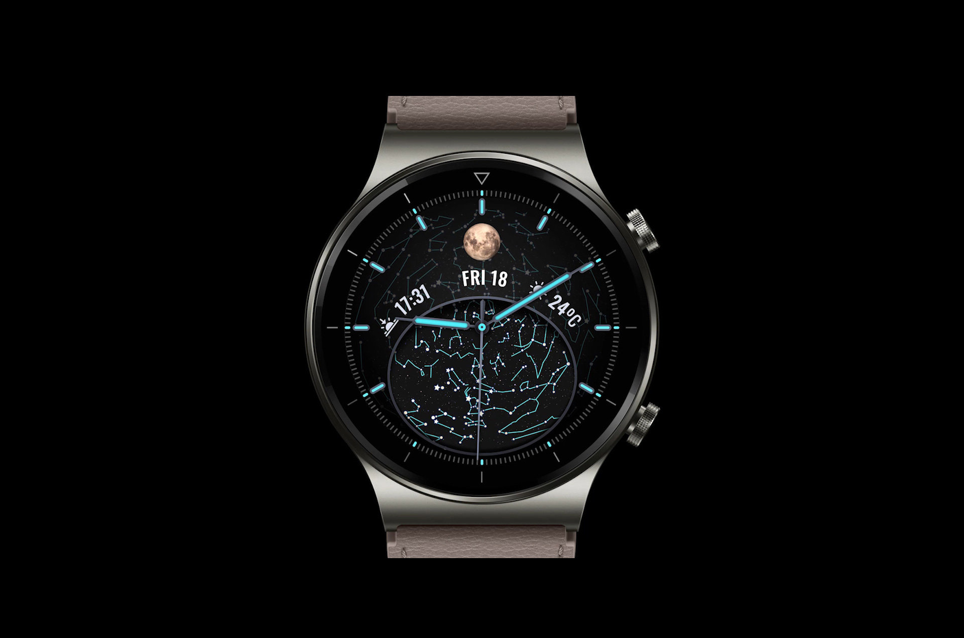 Smartwatch HES WATCH GT 2 Pro Szary widok od przodu na tarczę zegarka
                
                