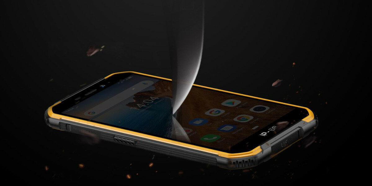 Smartfon Ulefone Armor X7 Pro 4GB/32GB czarny widok na grafikę przedstawiającą odporność telefonu na zarysowania