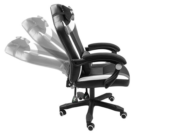 Krzesło gamingowe Fury Avenger M+ czarno-białe regulacja oparcia