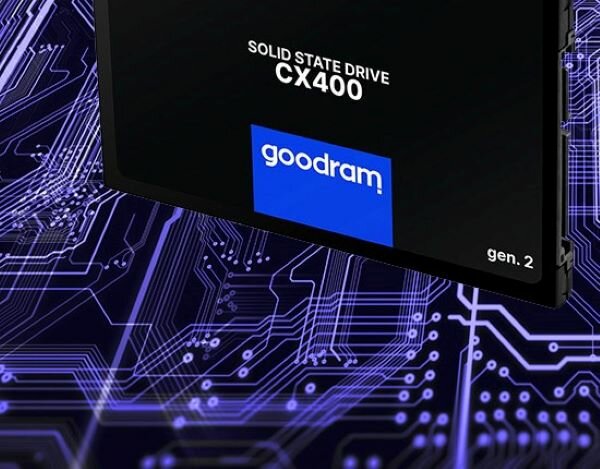 Dysk SSD Goodram CX400 GEN.2 256GB SATA3 2.5 widok od boku