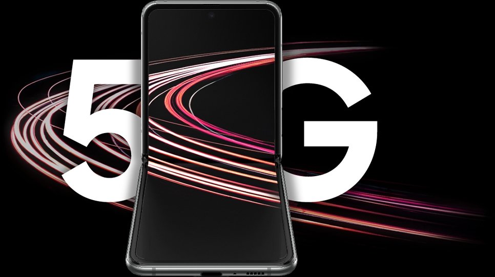 Smartfon Samsung Galaxy Z FLIP 5G SM-F707 szary 5G widok na przód