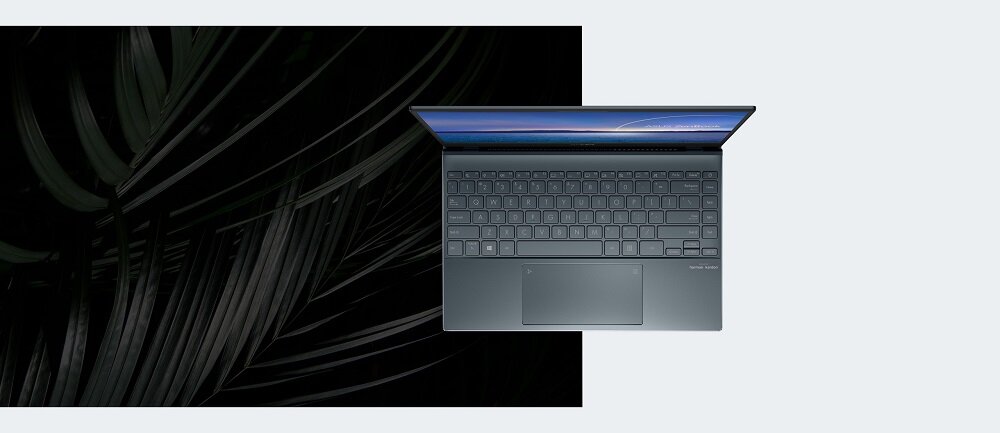 Laptop Asus ZenBook 14 UM425 UM425IA-AM004T widok na klawiaturę