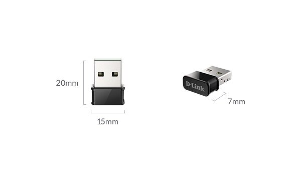 Karta sieciowa D-Link DWA-181 wymiary adaptera