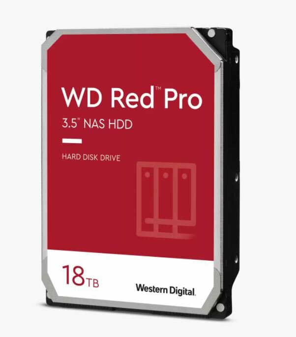Dysk HDD WD Red Pro NAS WD181KFGX od frontu