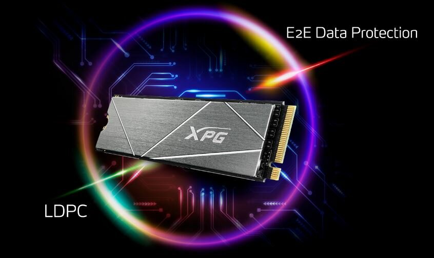 Dysk SSD Adata XPG GAMMIX S50 Lite 1TB M.2 AGAMMIXS50L-1T-C widok dysku od przodu