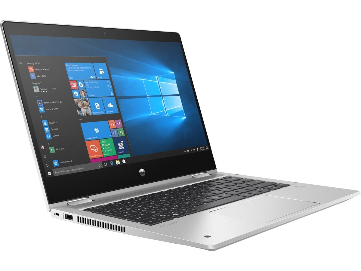 Notebook HP Probook x360 435 G7 175X1EA otwarty laptop, widok pod skosem od przodu