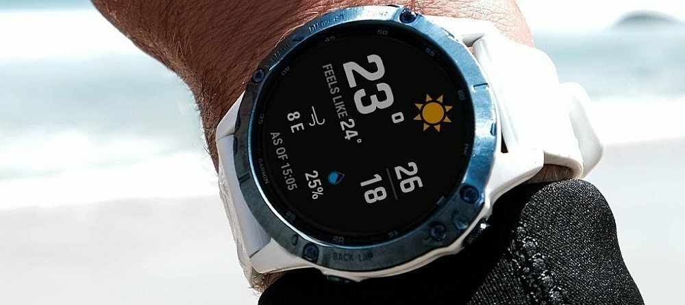     Zegarek sportowy GARMIN Fenix 6 Solar Srebrno-czarny ładowanie solarne 