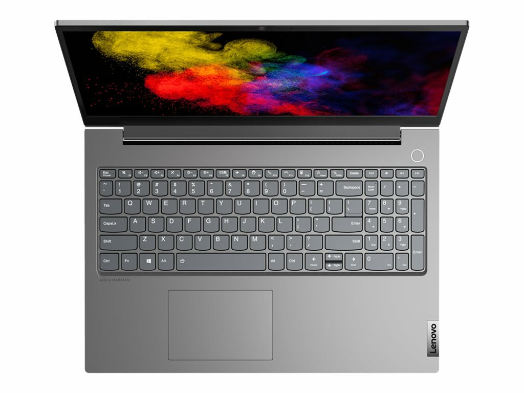 Laptop Lenovo ThinkBook 15p otwarty wdok z góry na klawiaturę