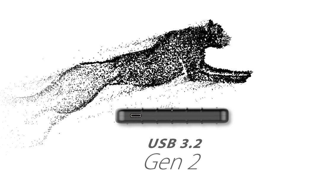 Dysk SSD Silicon Power Bolt B75 Pro 512GB SP512GBPSD75PSCK dysk na tle geparda