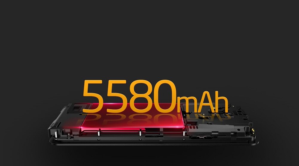 Smartfon Ulefone Armor 8 4/64GB czarno-czerwony widok na grafikę przedstawiającą pojemność baterii w smartfonie