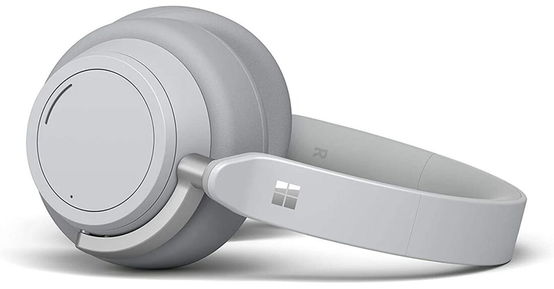   Microsoft Surface Headphones 2 w kolorze Jasnoszarym od boku 