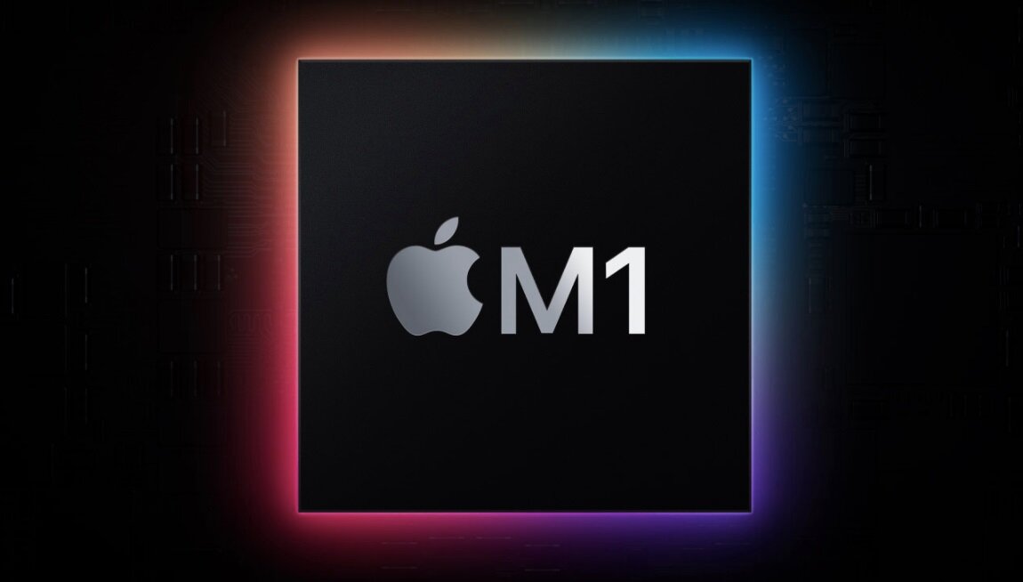 Komputer Apple Mac Mini MGNT3ZE/A M1 512GB SSD Srebrny widok od góry na czip M1