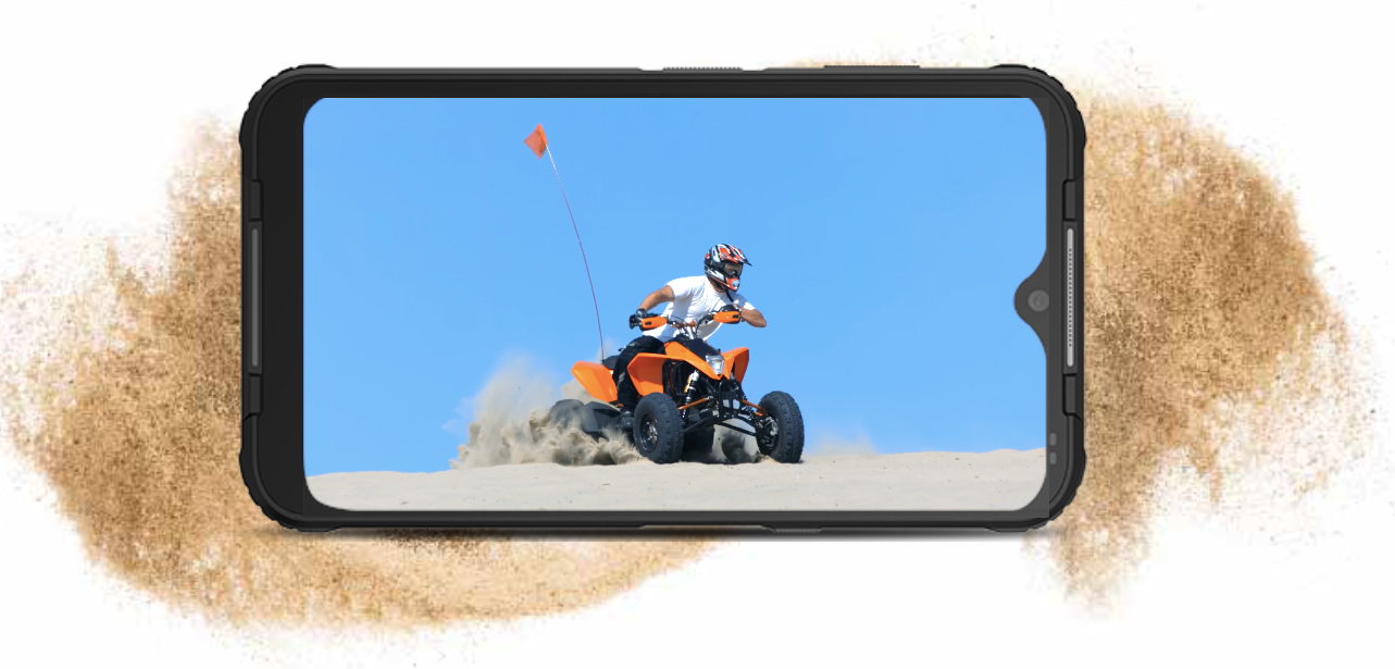 Smartfon MyPhone HAMMER Blade 3 Czarny widok od przodu na ekran w poziomie