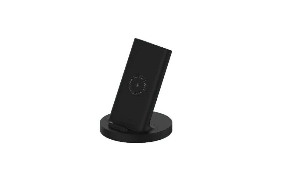 Ładowarka Bezprzewodowa QI Xiaomi Mi Wireless Fast Charger Stand (20W) prawy bok czarny