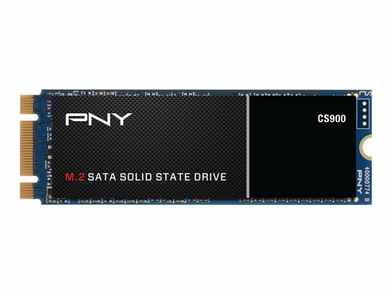 Dysk SSD PNY CS900 250GB M.2 SATA M280CS900-250-RB widok od przodu w poziomie