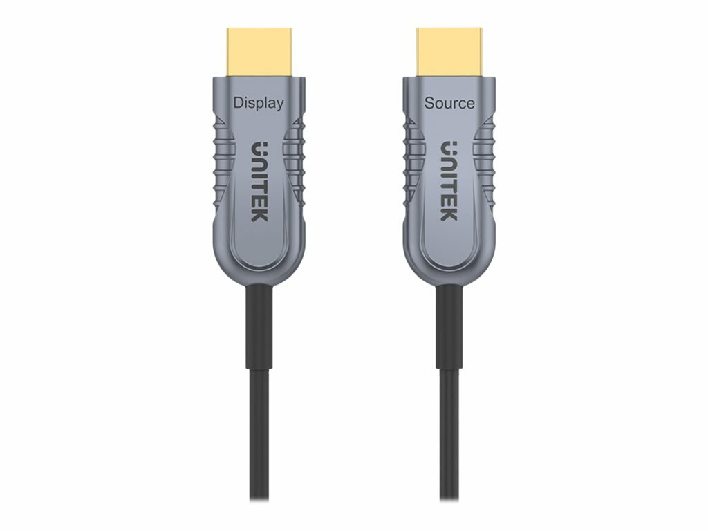 Kabel HDMI Unitek C11028DGY 2.1 AOC 8K 120Hz 30m widok od frontu