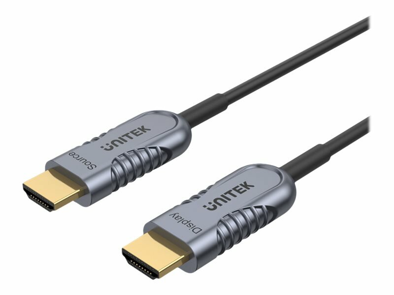 Kabel HDMI Unitek C11028DGY 2.1 AOC 8K 120Hz 30m widok pod skosem