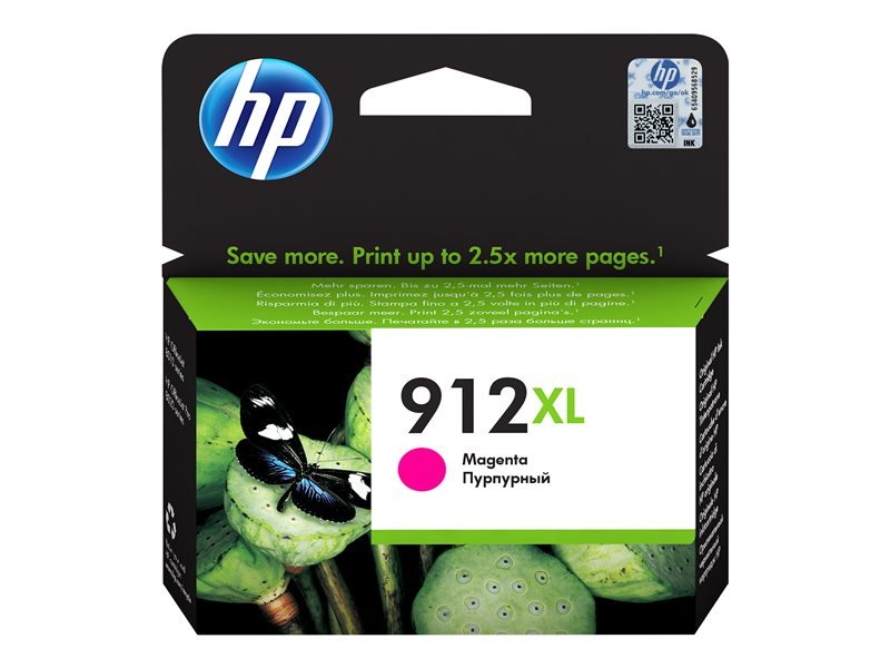 Tusz HP 912XL Magenta 3YL82AE widok opakowania od przodu