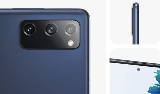 Smartfon Samsung Galaxy S20 FE 4G SM-G780FZBHEUE 8GB/256GB Niebieski widok na najwazniejsze cechy wyglądu telefonu