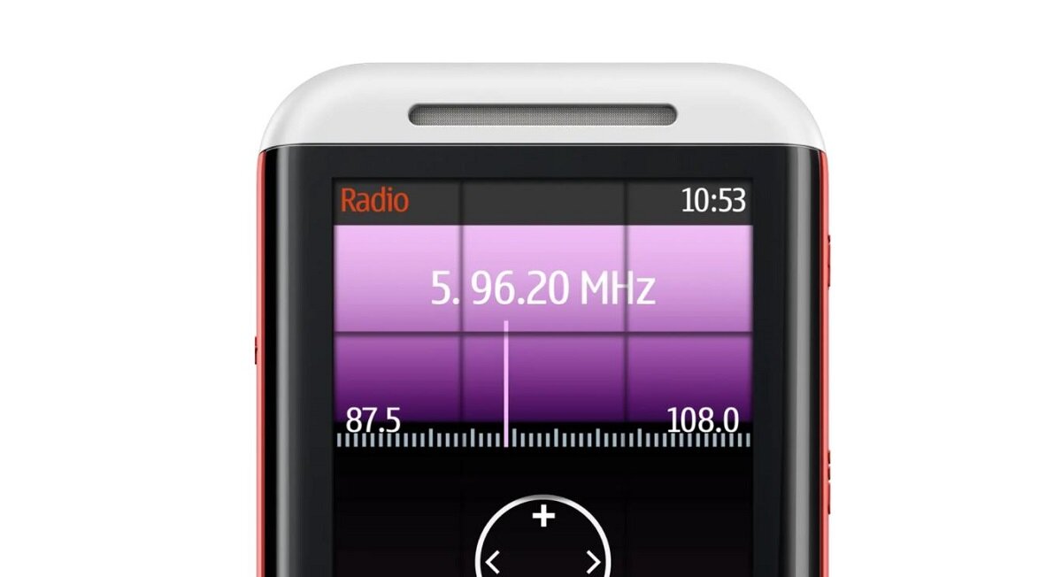 Telefon Nokia 5310 2020 TA-1212 czarno-czerwony zbliżenie na ekran