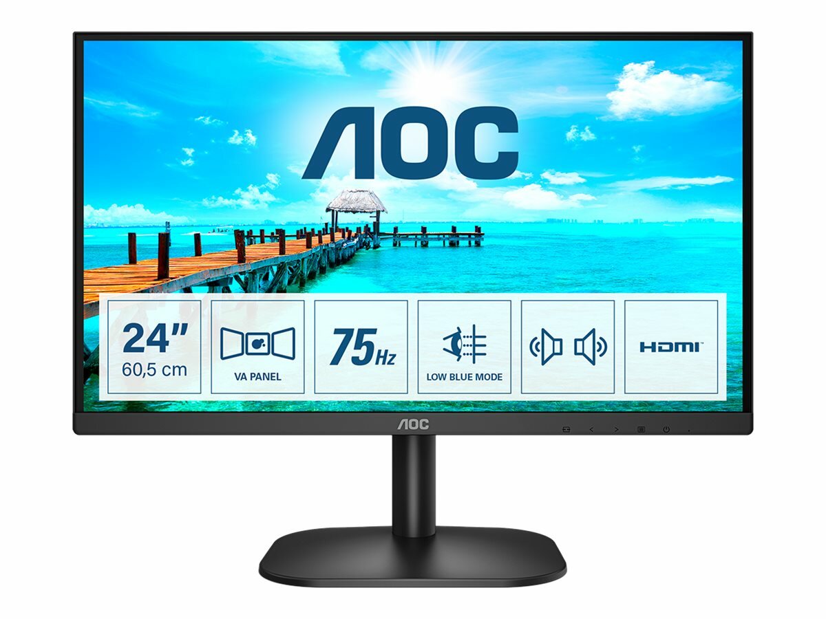 Monitor AOC 24B2XDAM 23.8 Full HD widok od przodu