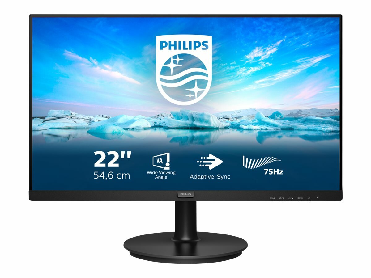 Monitor Philips 222V8LA/00 Full HD widok od przodu